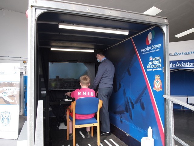Mobile Flight Simulator in use.